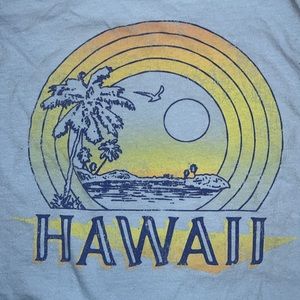Goodthreads Light Blue Hawaii Graphic Short Sleeve Tee- Size XL